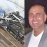 Kulwinder Kumar, 46 anni, e, a sinistra, la bicicletta su cui viaggiava quando è stato travolto