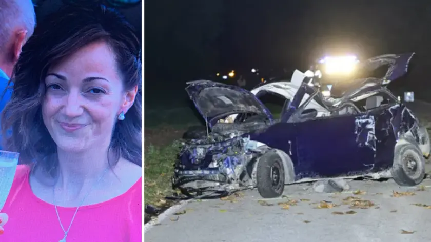 L'auto su cui viaggiava Laura Marcolin, 45 anni
