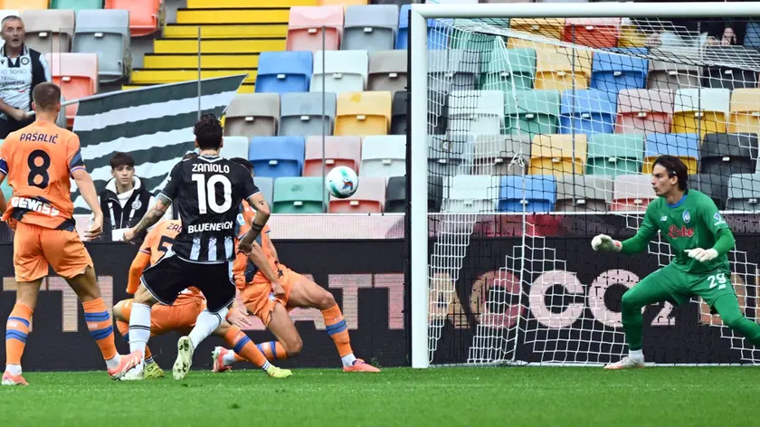 La rete di Zaniolo a fine primo tempo ha deciso la partita contro l'Atalanta (foto Petrussi)