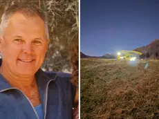 Adriano Rossi e l'elisoccorso impiegato per le ricerche