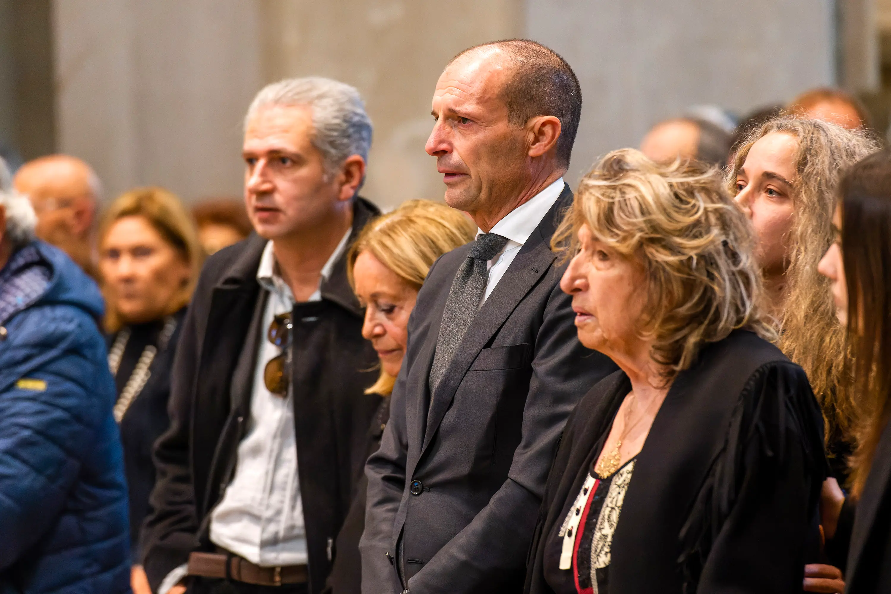 Massimiliano Allegri commosso nel Duomo di Udine (foto Petrussi)