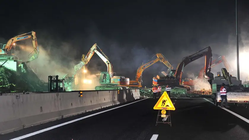 Chiusura automatica dell’autostrada A4: prova del nuovo sistema