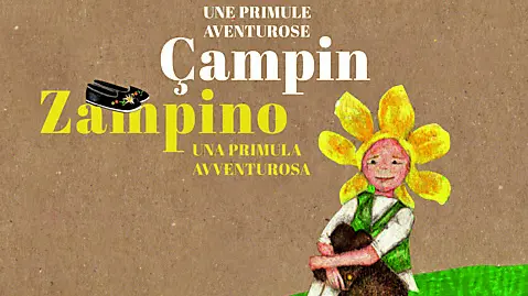La copertina del volumetto Çampin - Une Primule aventurose