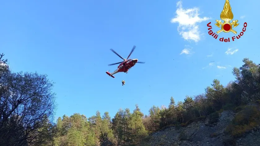 L'elicottero dei vigili del fuoco di Venezia