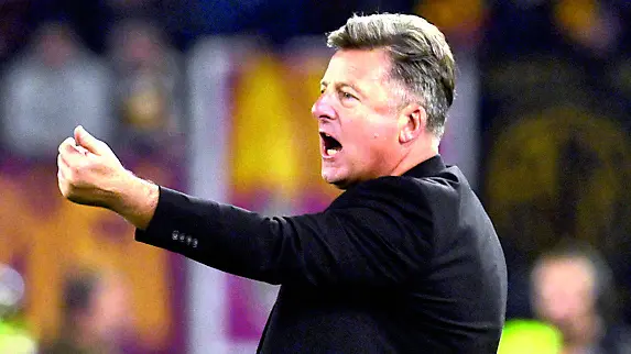 Il nervosismo del tecnico Kosta Runjaic all'Olimpico (foto Petrussi)