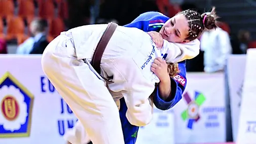 Alice Bronzin durante un incontro disputato a Gyor in Ungheria