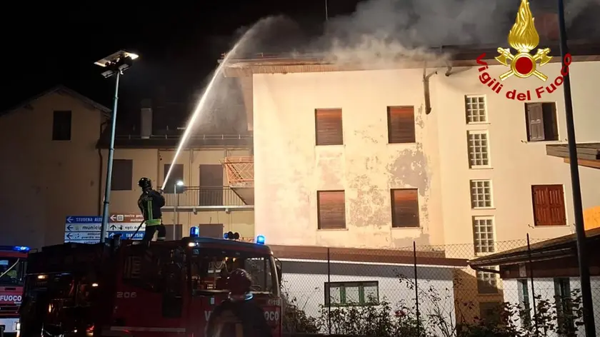 L'intervento dei vigili del fuoco