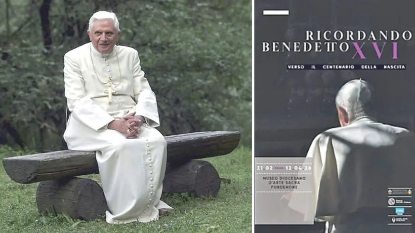 Una delle fotografie della mostra “Ricordando Benedetto XVI. Verso il centenario della nascita”