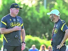 L’allenatore dell’Udinese Kosta Runjaic a colloqui con il preparatore atletico Jordie Garciafotopetrussi