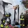 L'intervento dei vigili del fuoco a Codroipo