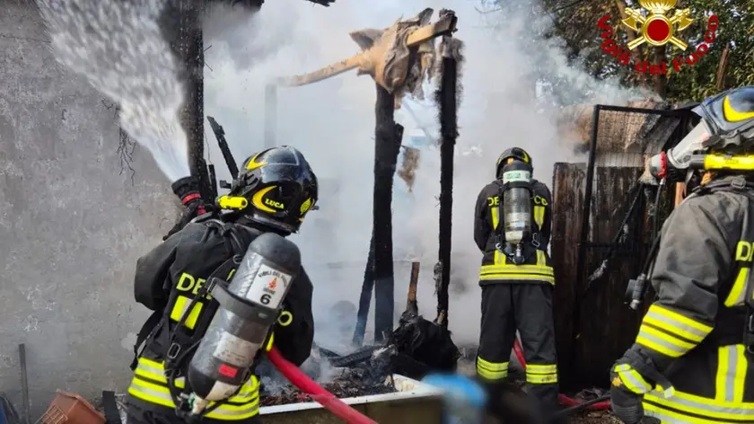 L'intervento dei vigili del fuoco a Codroipo