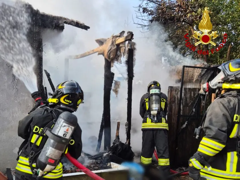 L'intervento dei vigili del fuoco a Codroipo
