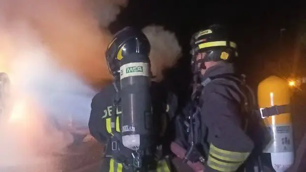 Un intervento dei pompieri in una foto d'archivio