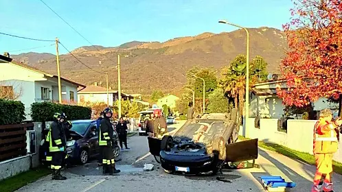 Le auto coinvolte nell’incidente ad Aviano