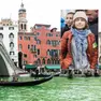 L'acqua verde sul Canal Grande a Venezia (foto Marta Buso/Interpress)