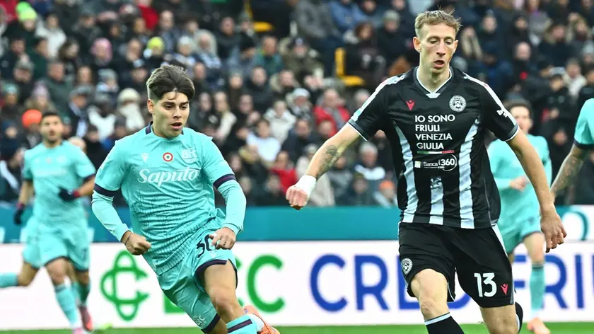 L'Udinese sconfitta davanti al proprio pubblico. Foto Petrussi