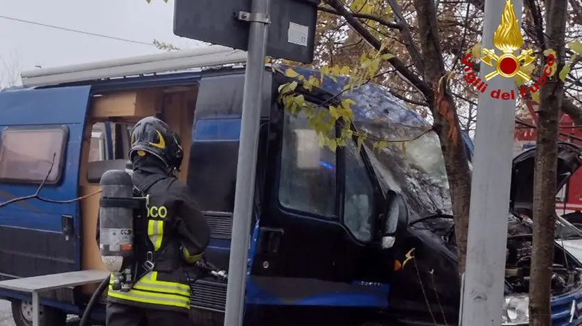 L'intervento dei vigili del fuoco