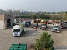 Alcuni dei mezzi pronti a intervenire in caso di attivazione di Piano Neve