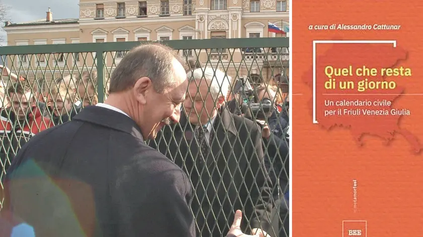 Il 12 febbraio 2004 i sindaci di Gorizia e Nova Gorica tolgono la rete alla Transalpina di Gorizia, a destra la copertina del libro