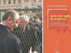 Il 12 febbraio 2004 i sindaci di Gorizia e Nova Gorica tolgono la rete alla Transalpina di Gorizia, a destra la copertina del libro