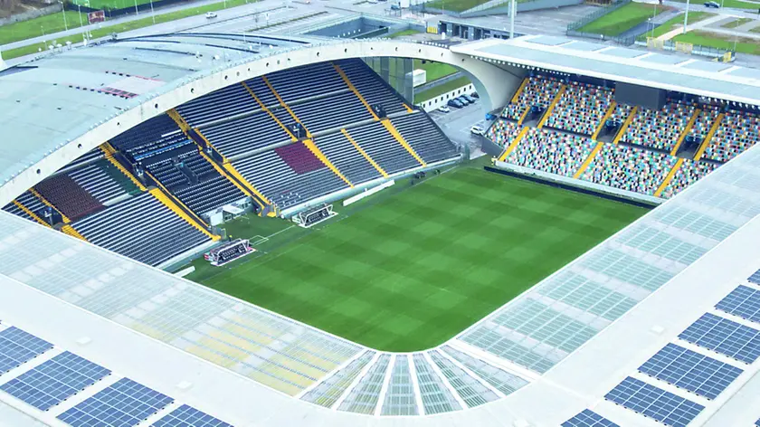 I pannelli solari del Bluenergy Stadium