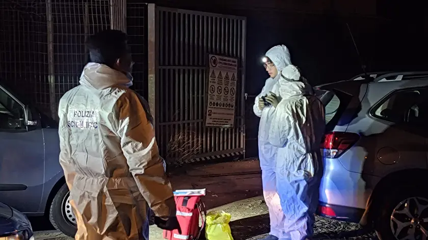 Sul posto del ritrovamento. Foto Bruni