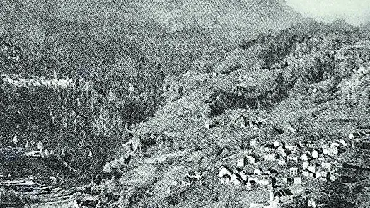 Ludaria e Rigolato rappresentate in una cartolina d’epoca