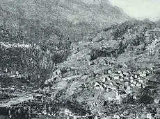 Ludaria e Rigolato rappresentate in una cartolina d’epoca