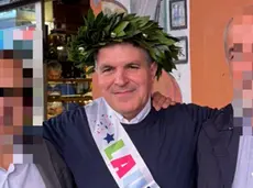 Mauro Martin con l'alloro in testa