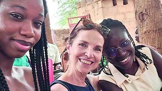 Elisabetta Salvador in una foto scattata durante una missione