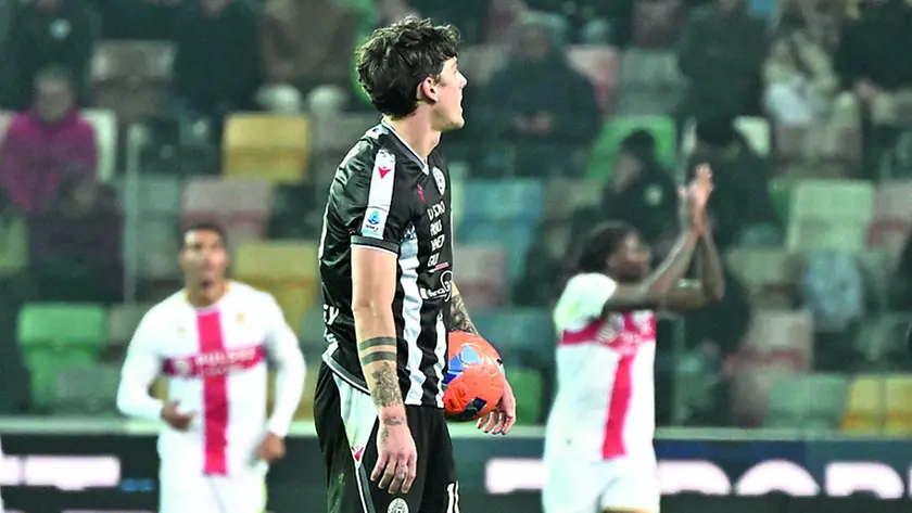 Nicolò Zaniolo guarda sconsolato (foto Petrussi)