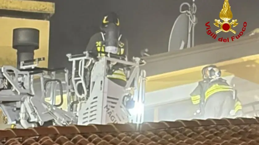 L'intervento dei vigili del fuoco a Sedegliano