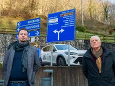 I sindaci di Grimacco e Drenchia. Foto Petrussi