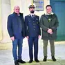 Il comandante Nicola Candido con il sindaco di Aviano Paolo Tassan Zanin e il vicesindaco Basso