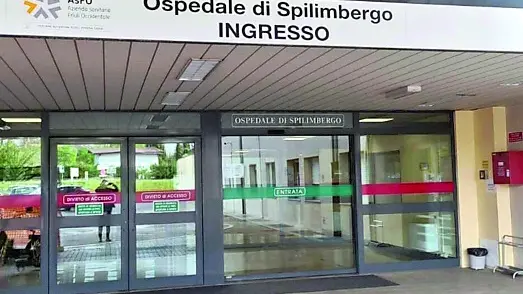 L’ingresso dell’ospedale di Spilimbergo