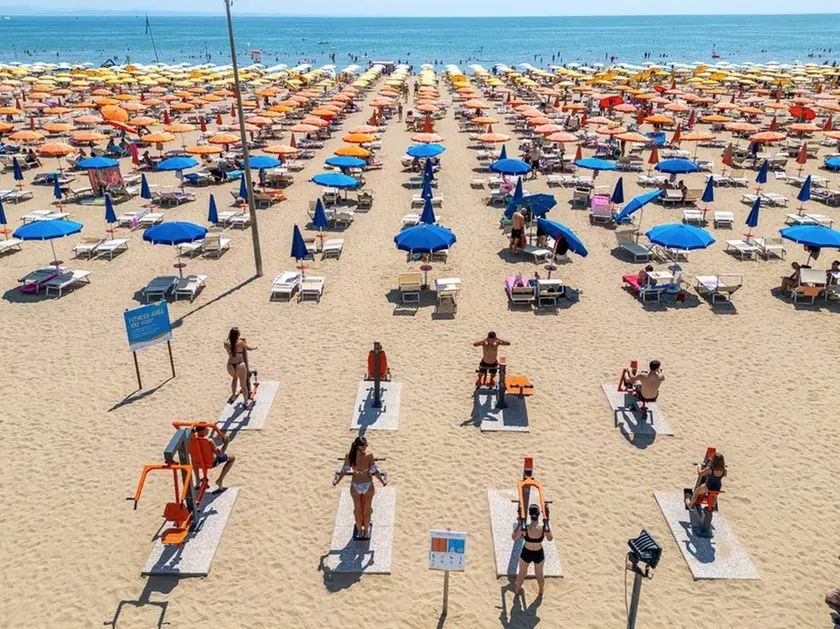 Uno degli stabilimenti balneari della Lignano Sabbiadoro Gestioni