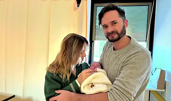 Mamma e papà con Delia