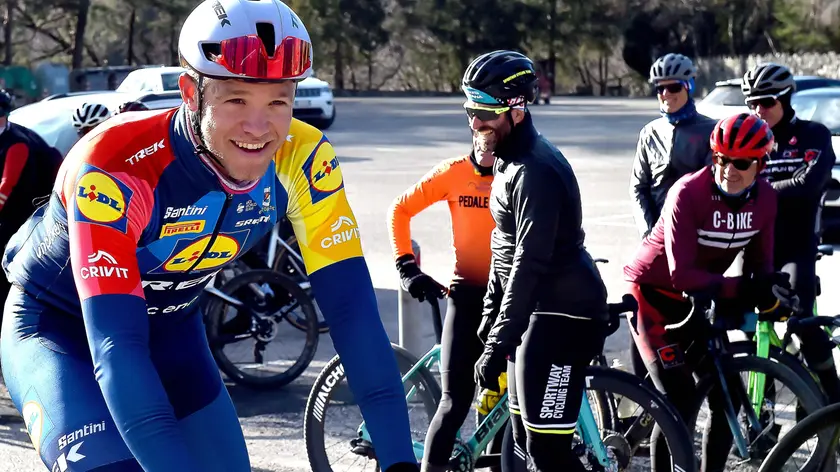 Jonathan Milan a sorpresa a Castelmonte. Foto Petrussi