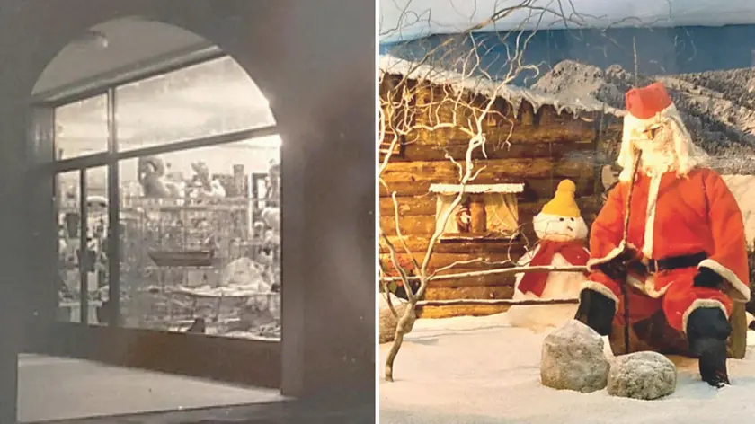 A sinistra, il negozio Zoavicola visto dall’esterno. A destra, la vetrina natalizia