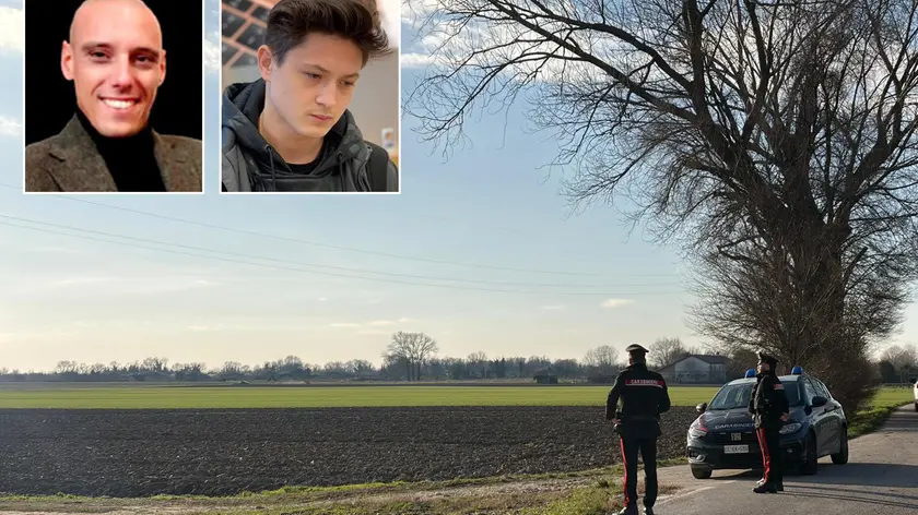 Il luogo del delitto, nei riquadri a sinistra Riccardo Salvagno, il presunto killer e la vittima Sergiu Tarna