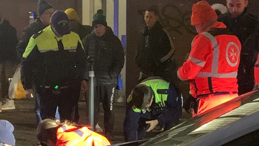 I soccorritori giunti sul posto