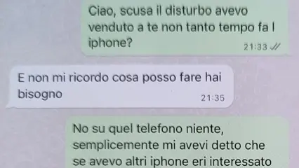Una delle conversazioni esaminate