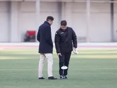 Il diesse Michele Franco con il tecnico Giuseppe Marino al Grezar