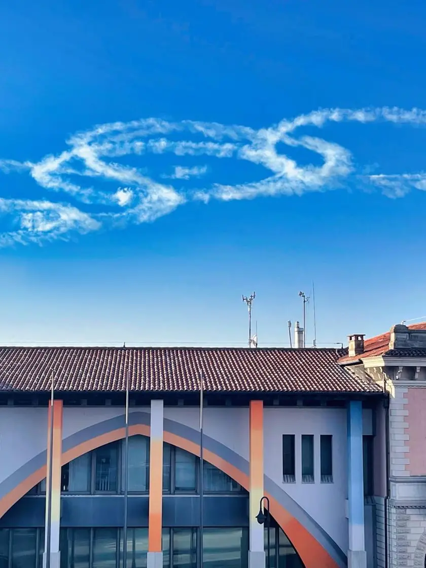 I cinque cerchi a Mortegliano (Foto tratta dalla pagina Facebook Sei di Mortegliano se)