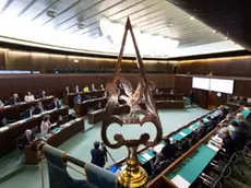 Una seduta del Consiglio regionale in piazza Oberdan a Trieste