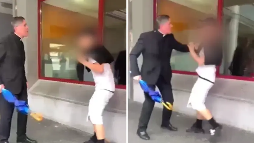 Alcuni frame del video virale girato a Tolmezzo due anni fa