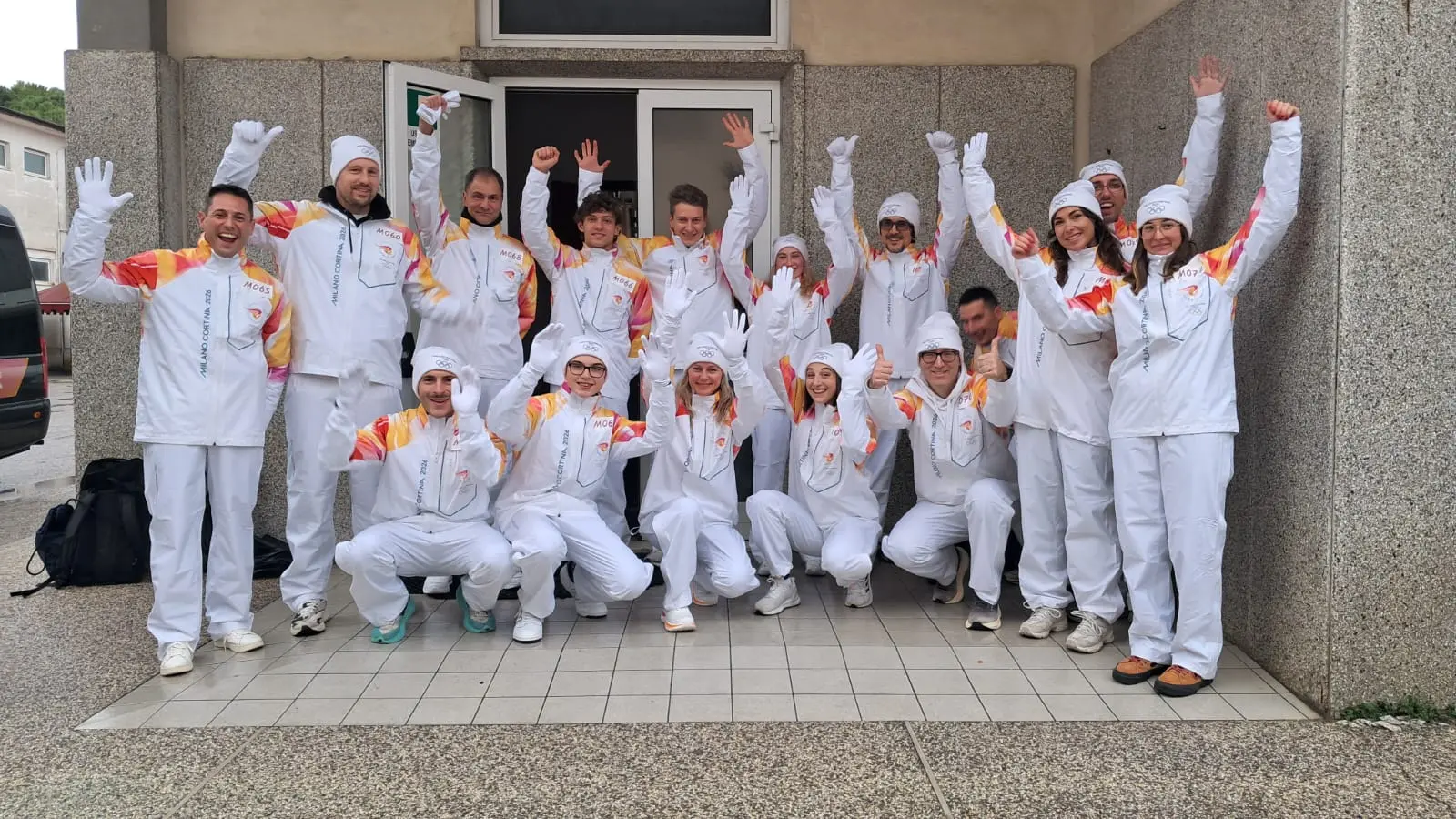 Il gruppo di tedofori di Palmanova