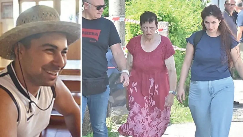 Alessandro Venier, la vittima, a destra la madre Lorena (al centro)