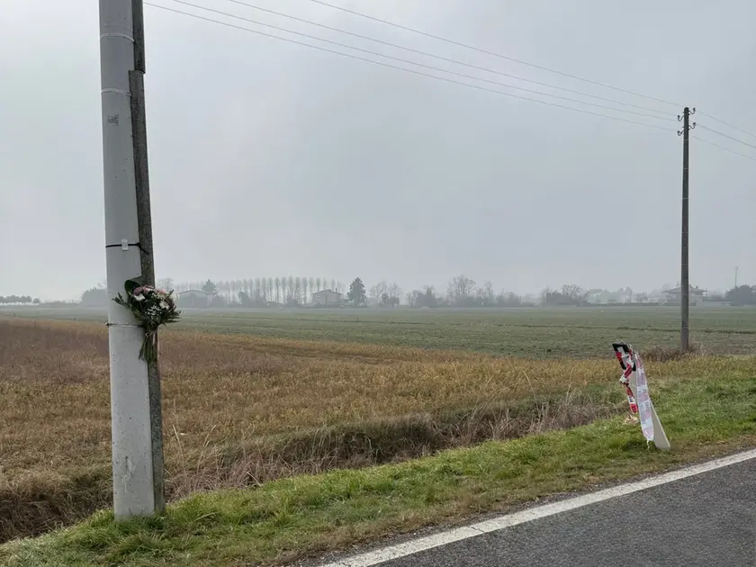 I fiori sul luogo dell'incidente