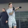 Alessandro Zanoli dopo il gol contro Verona